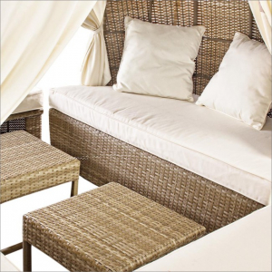 Комплект плетеной мебели с подушками Garden Relax Kaylee алюминий, искусственный ротанг бежевый Фото 5