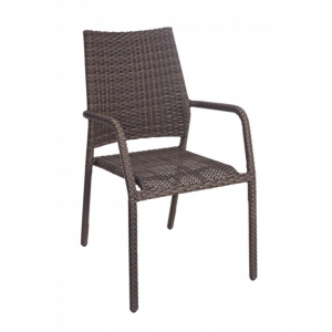 Кресло плетеное Garden Relax Ronny сталь, искусственный ротанг коричневый Фото 1