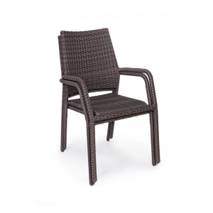 Кресло плетеное Garden Relax Ronny сталь, искусственный ротанг коричневый Фото 4