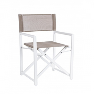 Кресло металлическое текстиленовое Garden Relax Taylor алюминий, текстилен коричневый Фото 1