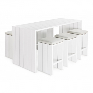 Комплект мебели с барной стойкой Garden Relax Atlantic алюминий белый Фото 2