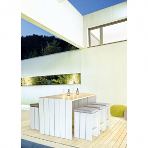Комплект мебели с барной стойкой Garden Relax Atlantic алюминий белый Фото 6