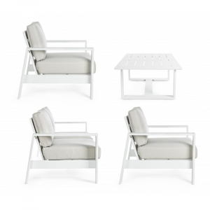 Лаунж-набор мебели Garden Relax Atlantic алюминий, ткань белый Фото 5