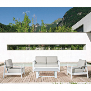 Лаунж-набор мебели Garden Relax Atlantic алюминий, ткань белый Фото 10