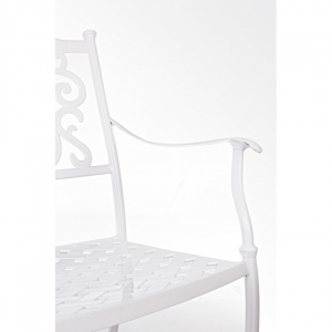 Кресло обеденное металлическое Garden Relax Ivrea алюминий белый Фото 7