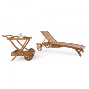 Столик деревянный сервировочный Garden Relax Noemi Trolley акация коричневый Фото 5