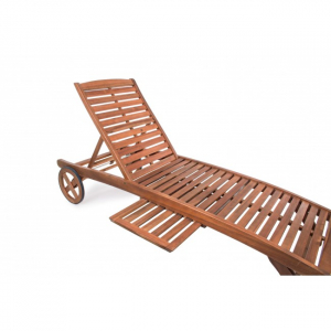 Шезлонг-лежак деревянный Garden Relax Noemi Sunbed акация коричневый Фото 8