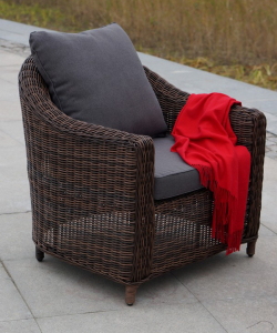 Комплект плетеной мебели 4SIS Кон Панна алюминий, искусственный ротанг, ткань коричневый Фото 17