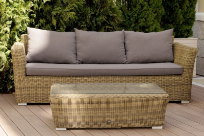 Комплект плетеной мебели 4SIS Капучино алюминий, искусственный ротанг, ткань соломенный Фото 7