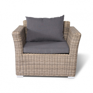 Комплект плетеной мебели 4SIS Капучино алюминий, искусственный ротанг, ткань соломенный Фото 16