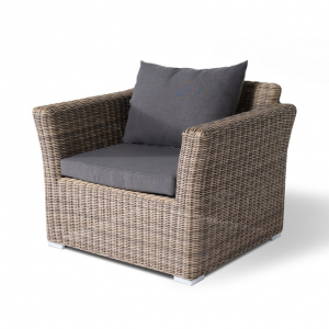 Комплект плетеной мебели 4SIS Капучино Сингл алюминий, искусственный ротанг, ткань соломенный Фото 11