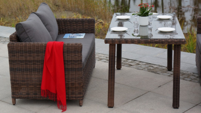 Комплект плетеной мебели 4SIS Макиато алюминий, искусственный ротанг коричневый Фото 7