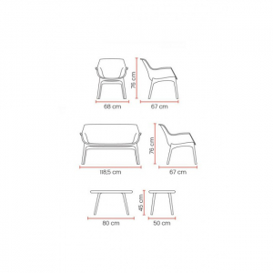 Комплект пластиковой мебели BiRattan Luxor Lounge Set пластик красный Фото 3