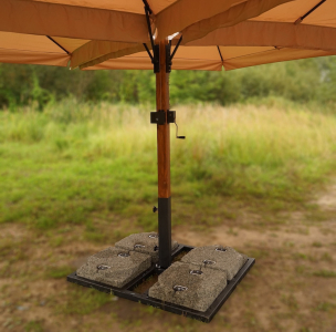 Зонт профессиональный KUPAVNA Четырехкупольный лиственница, металл, ткань оксфорд Фото 11