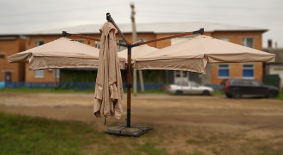 Зонт профессиональный KUPAVNA Четырехкупольный лиственница, металл, ткань оксфорд Фото 13