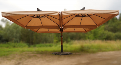 Зонт профессиональный KUPAVNA Четырехкупольный лиственница, металл, ткань оксфорд Фото 4