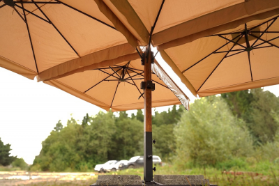 Зонт профессиональный KUPAVNA Четырехкупольный лиственница, металл, ткань оксфорд Фото 6