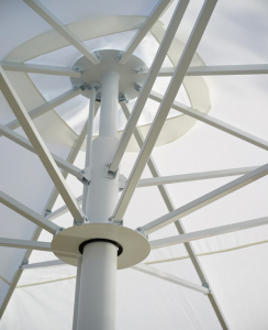Зонт профессиональный KUPAVNA Телескопический сталь, ткань оксфорд белый, кремовый Фото 8