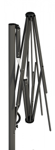 Зонт профессиональный 3.5х3.5 м Scolaro Astro Carbon алюминий, акрил графит, слоновая кость Фото 10