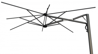 Зонт профессиональный 3.5х3.5 м Scolaro Astro Carbon алюминий, акрил графит, слоновая кость Фото 8