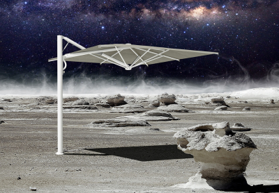 Зонт профессиональный Scolaro Astro Starwhite алюминий, акрил белый, серо-коричневый Фото 13