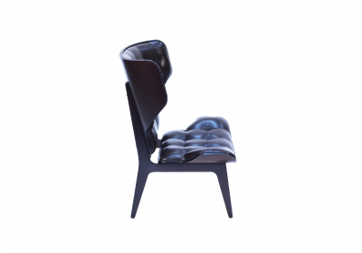 Кресло деревянное мягкое Rest.M.F Mamont Armchair фанера, массив(бук), иск.кожа, ткань коричневый Фото 2