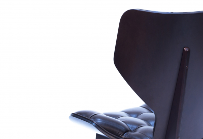 Кресло деревянное мягкое Rest.M.F Mamont Armchair фанера, массив(бук), иск.кожа, ткань коричневый Фото 4