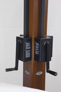 Зонт профессиональный двухкупольный 3х6 м Scolaro Wood Double алюминий, ироко, акрил имитация ироко, слоновая кость Фото 6