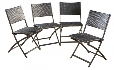 Комплект плетеной мебели Antar Vieux сталь, искусственный ротанг коричневый Фото 3