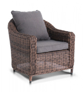 Кресло плетеное 4SIS Кон Панна алюминий, искусственный ротанг, ткань коричневый Фото 3