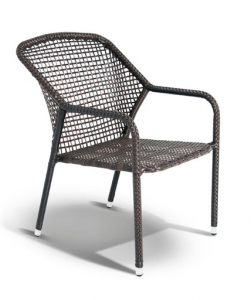 Кресло плетеное 4SIS Романо алюминий, искусственный ротанг коричневый Фото 2