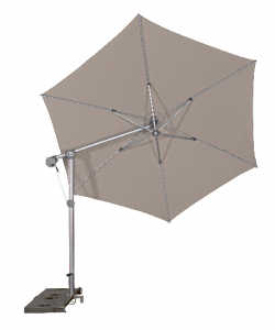 Зонт садовый D_P Protect 300 алюминий/полиэстер серый Фото 2