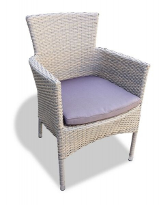 Кресло плетеное JOYGARDEN Aroma алюминий, искусственный ротанг светло-коричневый Фото 1