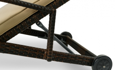 Шезлонг плетеный JOYGARDEN Milano алюминий, искусственный ротанг темно-коричневый Фото 5