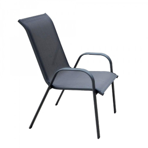 Кресло обеденное Ecodesign Kingston металл, текстилен серый Фото 1