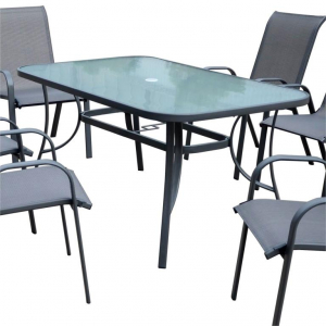 Стол обеденный Ecodesign Kingston металл серый Фото 1
