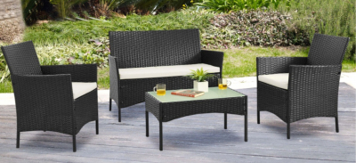 Комплект плетеной мебели Ecodesign алюминий, искусственный ротанг черный Фото 2