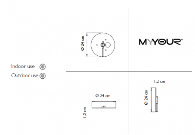 Фиксирующее основание для цветка с подсветкой Myyour Fixing Plate XL железо Фото 3