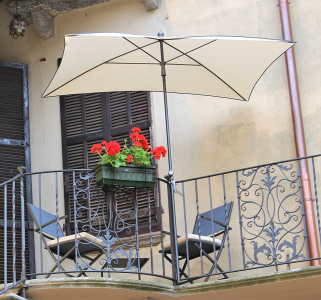 Зонт садовый с поворотной рамой Maffei Border сталь, дралон Фото 4