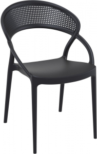 Кресло пластиковое Siesta Contract Sunset стеклопластик черный Фото 1