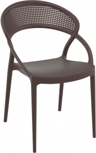 Кресло пластиковое Siesta Contract Sunset стеклопластик коричневый Фото 1