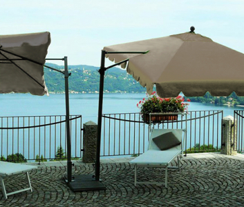 Зонт садовый двухкупольный Maffei Allegro TWIN алюминий, полиэстер серо-коричневый Фото 2