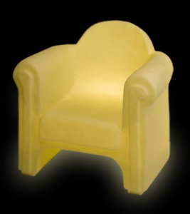 Кресло пластиковое светящееся SLIDE Easy Chair Lighting полиэтилен белый Фото 10