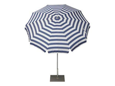 Зонт садовый с поворотной рамой Maffei Inox сталь, дралон белый, синий Фото 1