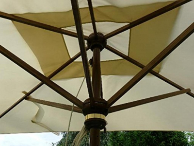 Зонт садовый Maffei Timbers дерево, полиэстер слоновая кость Фото 9