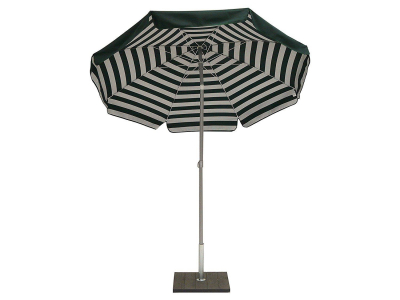 Зонт пляжный с поворотной рамой Maffei Venezia сталь, хлопок белый, зеленый Фото 1