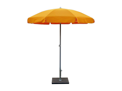 Зонт пляжный с поворотной рамой Maffei Venezia сталь, хлопок белый, желтый Фото 5