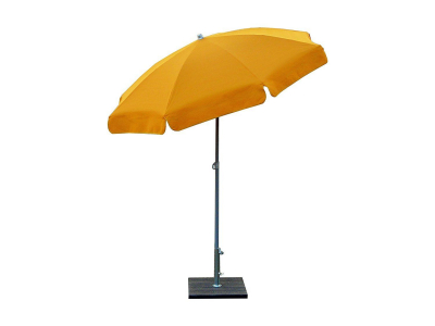 Зонт пляжный с поворотной рамой Maffei Venezia сталь, хлопок белый, желтый Фото 6