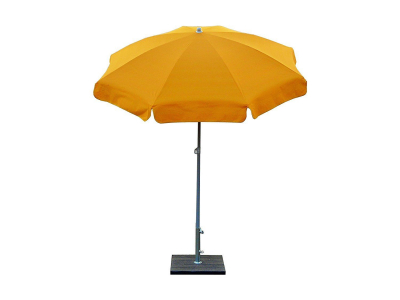 Зонт пляжный с поворотной рамой Maffei Venezia сталь, хлопок белый, желтый Фото 7
