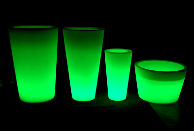 Кашпо пластиковое светящееся LED Cone полиэтилен RGB Фото 15